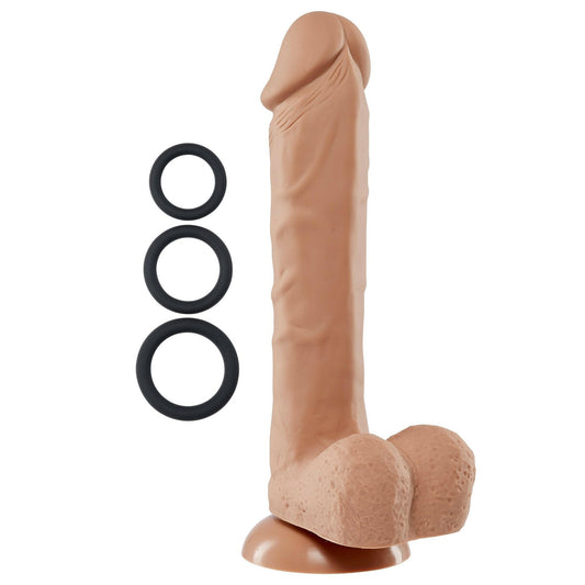 9 Inch Silicone Pro Odorless Dong - Tan - TemptationsCloud 9 NoveltiesTemptationsWTC852899