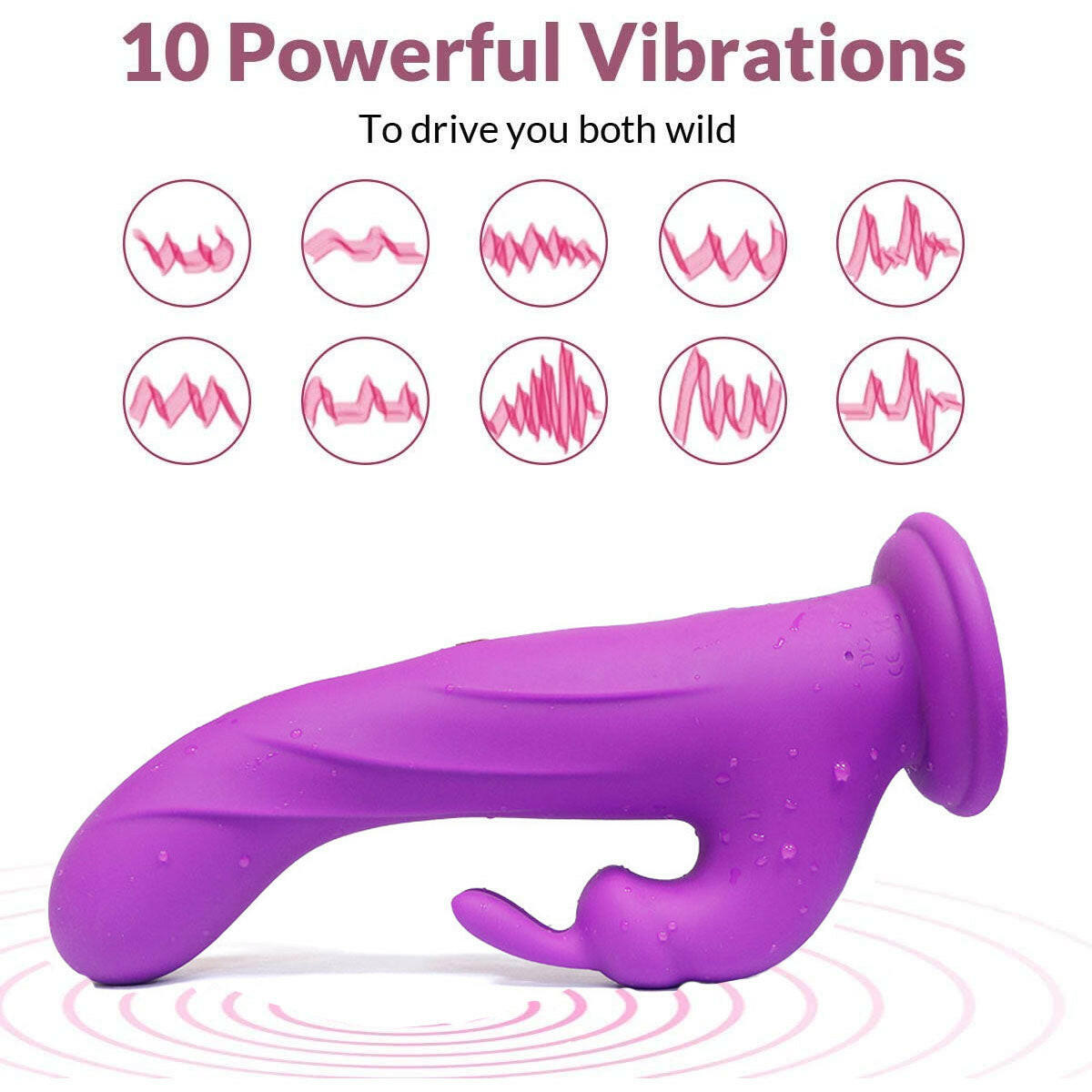 Wireless Controlled Rabbit Vibrator with Suction base