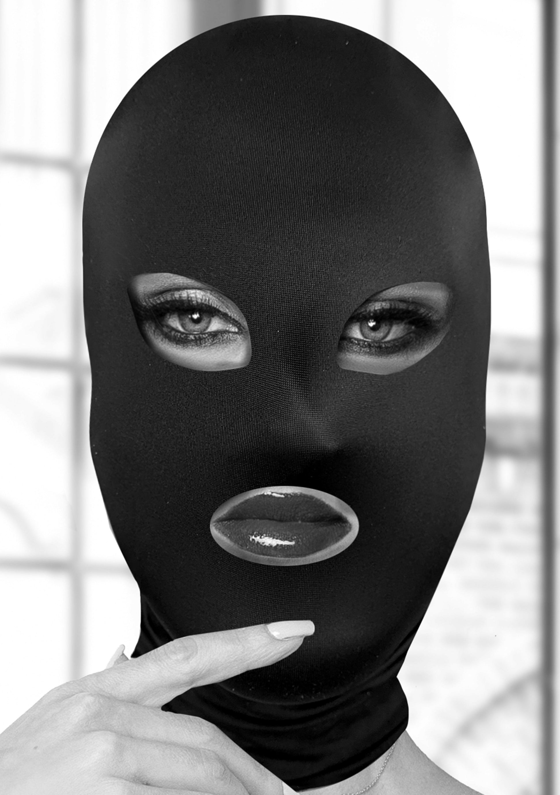 Subversion Mask With Open Mouth and Eye -  Black OU-OU689BLK