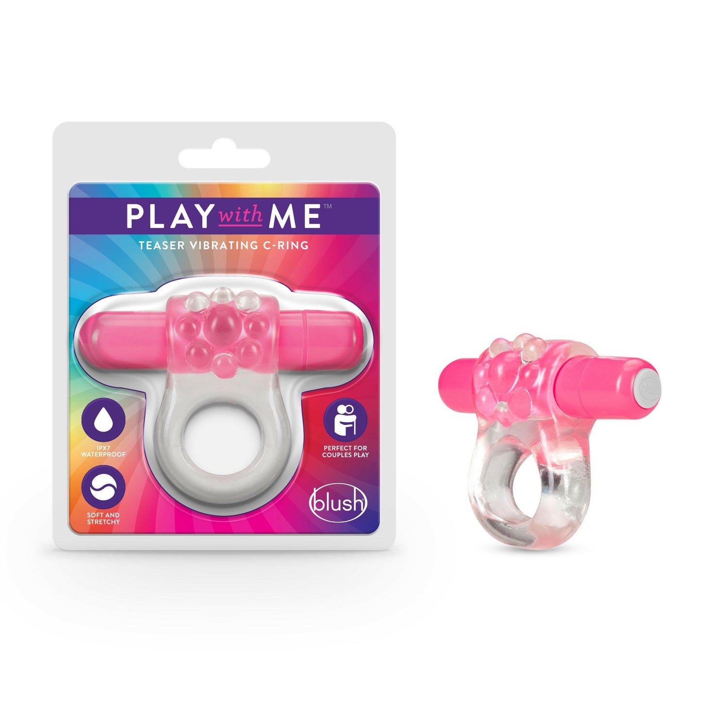 Play With Me  Teaser Vibrating C-Ring  Pink BL-74100