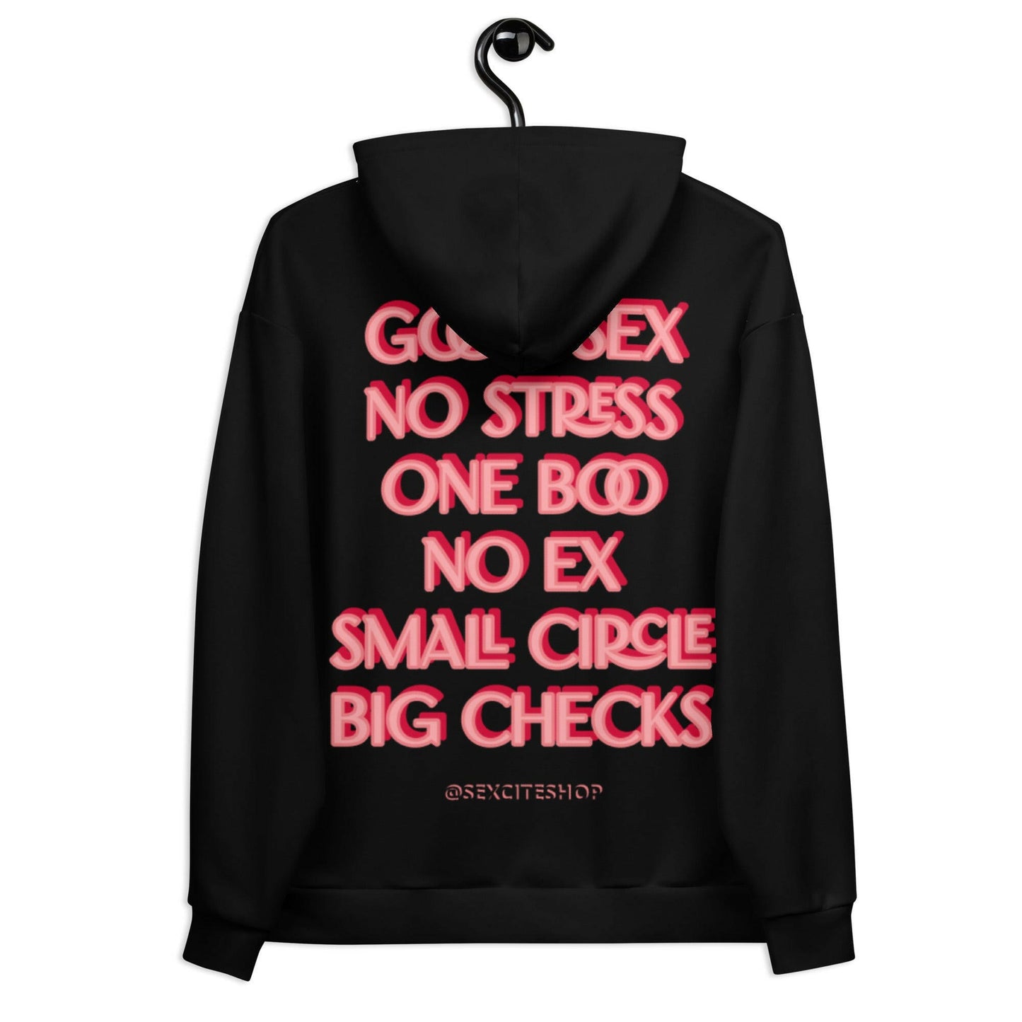 Unisex Premium Sexcite Life Goals Hoodie - Black