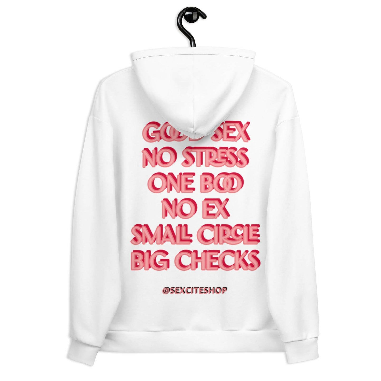 Unisex Premium Sexcite Life Goals Hoodie - White