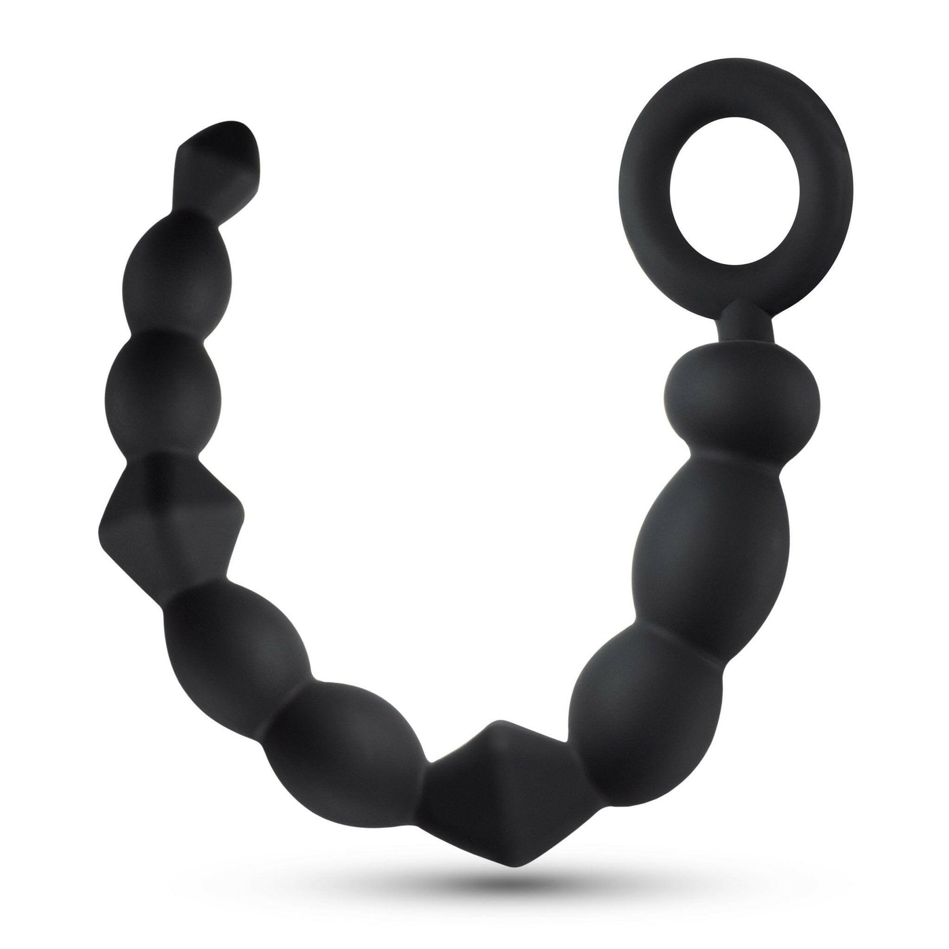 Anal Adventures Platinum - Silicone Beginner Anal Beads - Black - TemptationsBlushTemptationsBL-23945