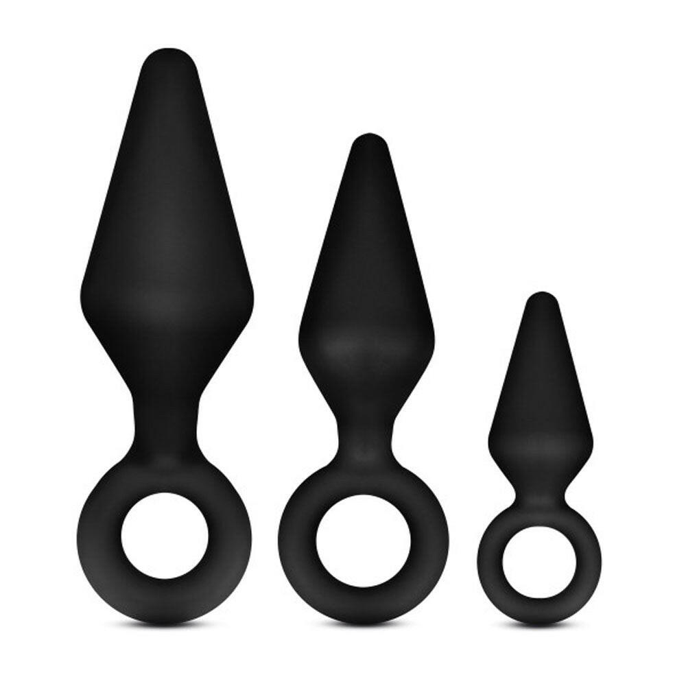 Anal Adventures - Platinum - Silicone Loop Plug Kit - Black - TemptationsBlush NoveltiesTemptationsBL-310175