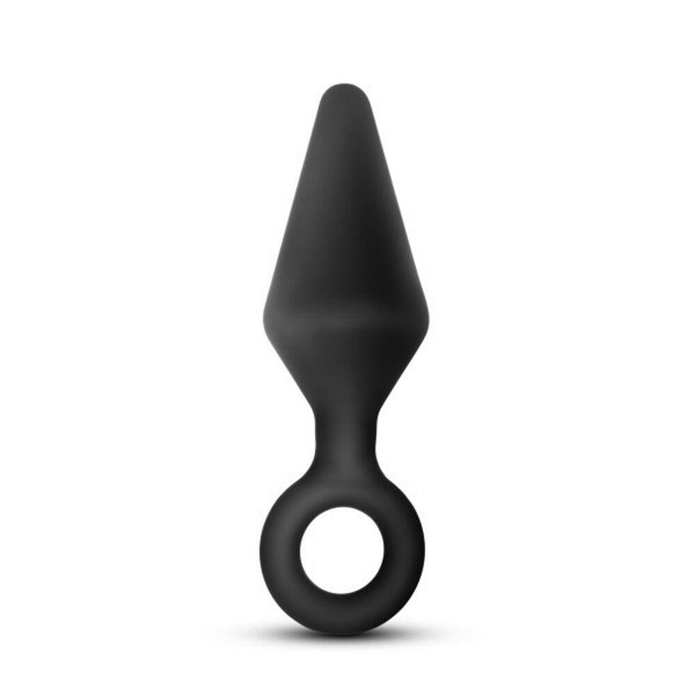 Anal Adventures Platinum - Silicone Loop Plug - Medium - Black - TemptationsSale SpecialsTemptationsBL-10885