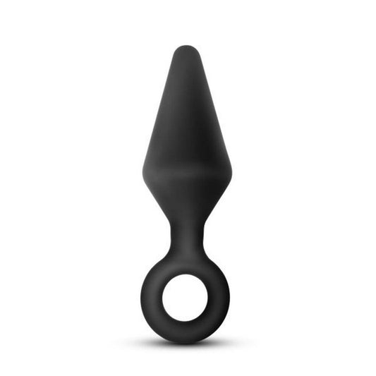 Anal Adventures Platinum - Silicone Loop Plug - Medium - Black - TemptationsSale SpecialsTemptationsBL-10885