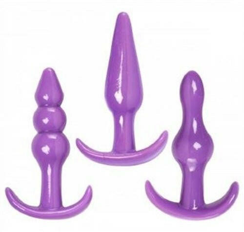 Anal Trainer 3 Piece Anal Play Kit - Purple - TemptationsXR Brands Trinity VibesTemptationsTV-AE538