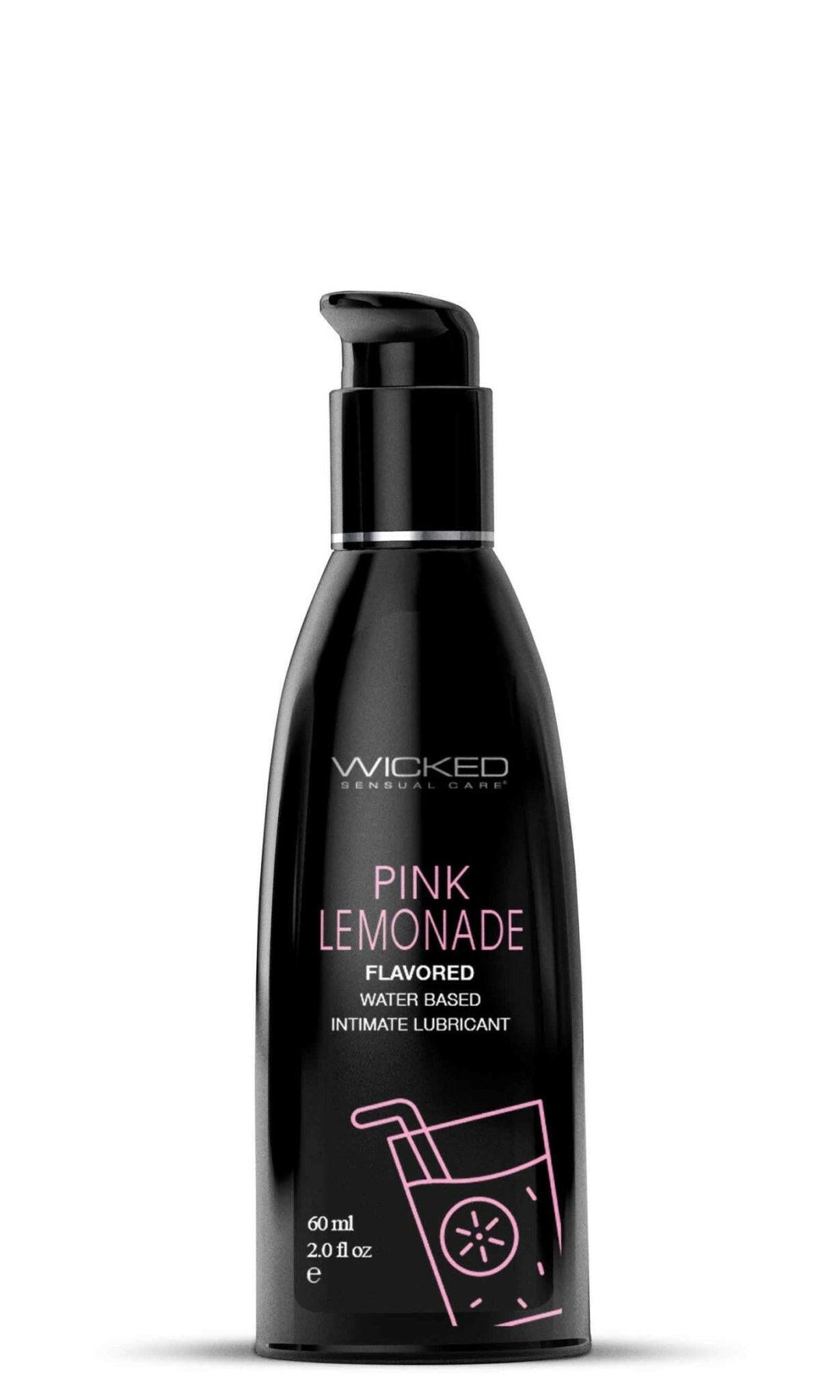 Aqua Pink Lemonade Flavored Water Based Intimate Lubricant - 2 Fl. Oz. - TemptationsWicked Sensual CareTemptationsWS-90372