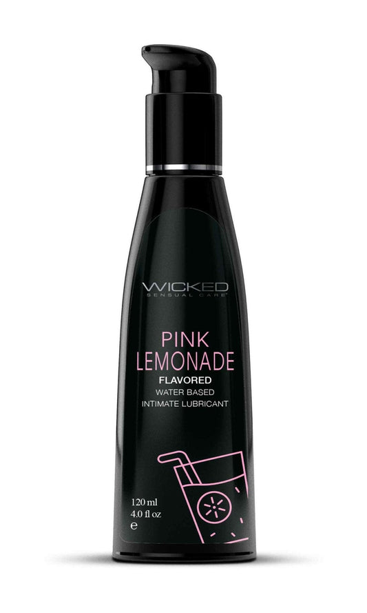 Aqua Pink Lemonade Flavored Water Based Intimate Lubricant - 4 Fl. Oz. - TemptationsWicked Sensual CareTemptationsWS-90374