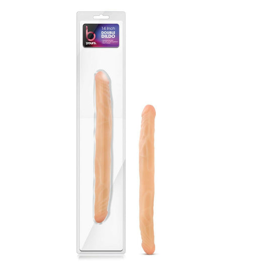 B Yours 14" Double Dildo - Beige - TemptationsBlush NoveltiesTemptationsBL-29753