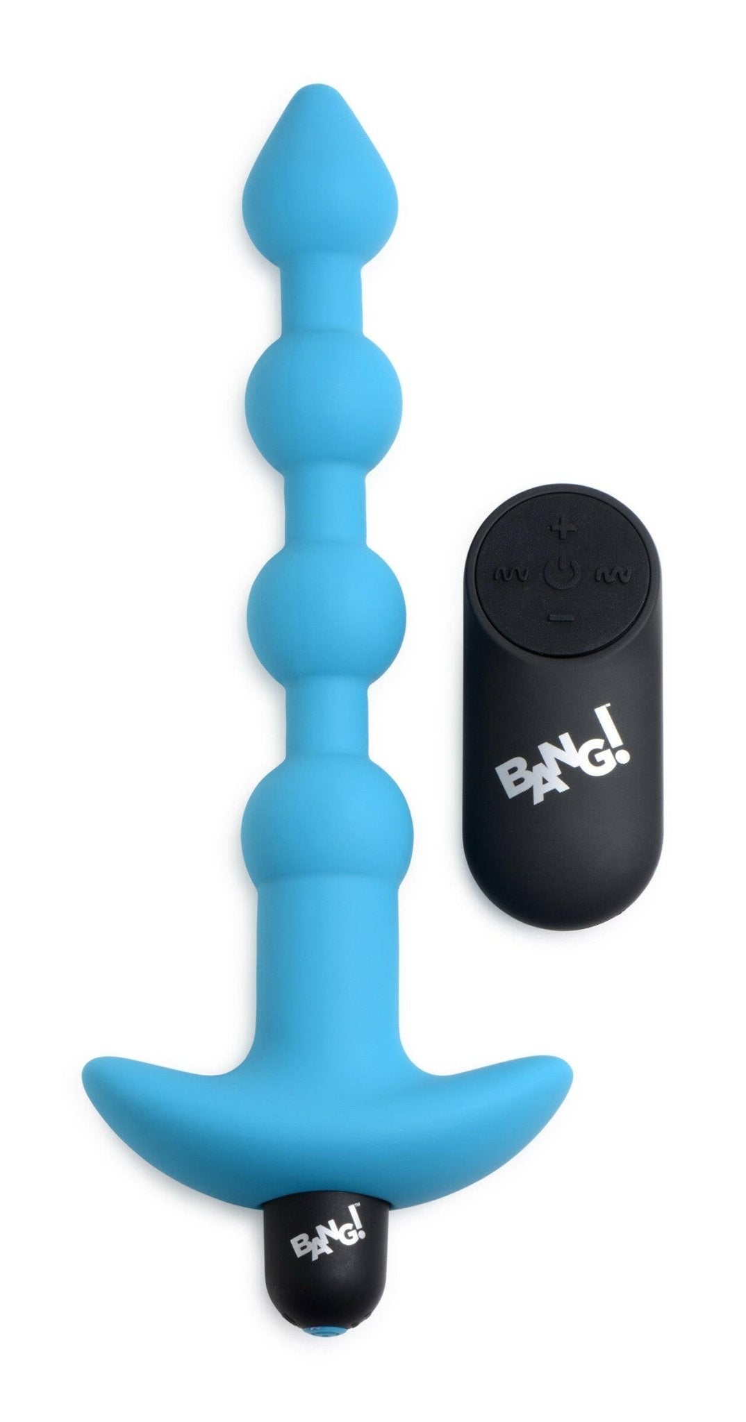 Bang - Vibrating Silicone Anal Beads and Remote Control - Blue - TemptationsXR Brands BangTemptationsBNG-AG614-BLU