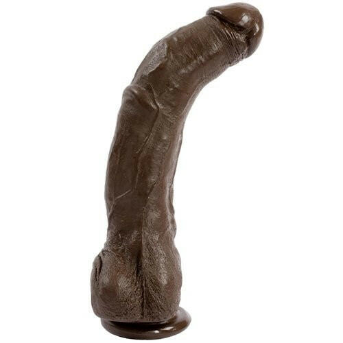 Black Thunder 12 Inch Curved Realistic Cock With Removable Vac-U-Lock Suction Cup - TemptationsDoc JohnsonTemptationsDJ8180-01