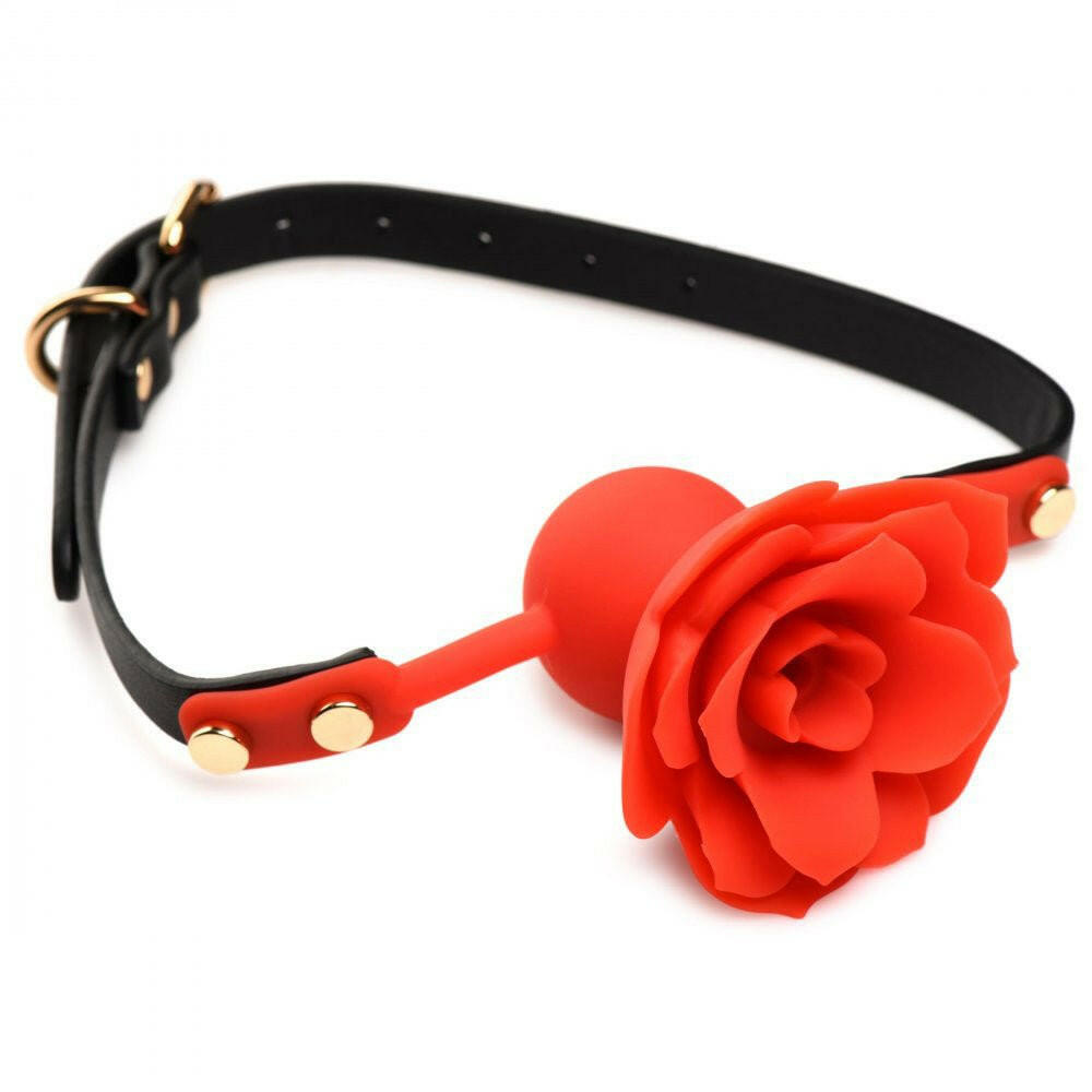 Blossom Gag Silicone Rose Gag - Red - TemptationsXR Brands Master SeriesTemptationsMS-AH071