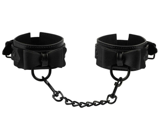 Bow Tie Cuffs - Black - TemptationsSportsheetsTemptationsSS520-28