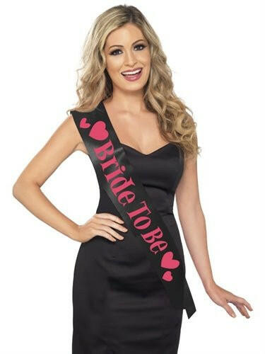 Bride to Be Sash - Black - TemptationsFever LingerieTemptationsFV-26847