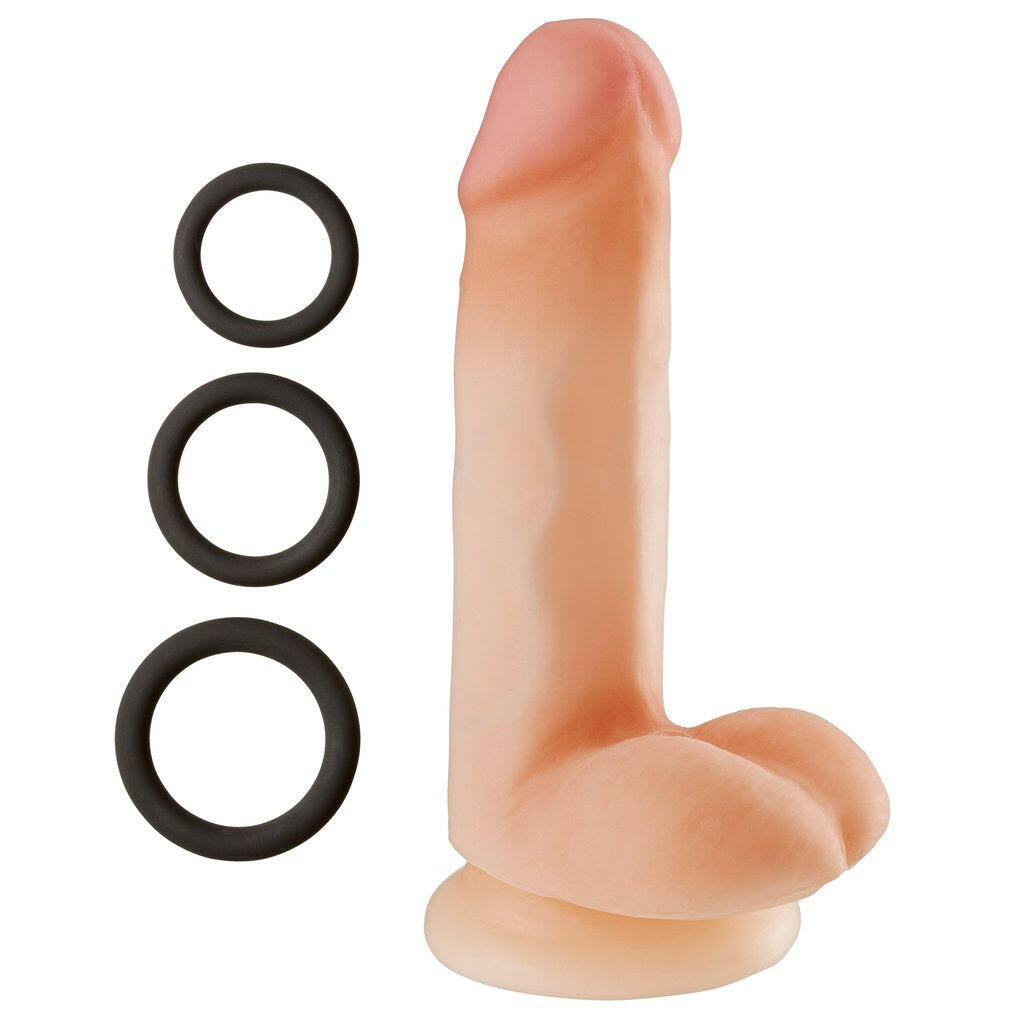 Cloud 9 Novelties Dual Density Real Touch 6 Inch With Balls - Flesh - TemptationsCloud 9 NoveltiesTemptationsWTC700