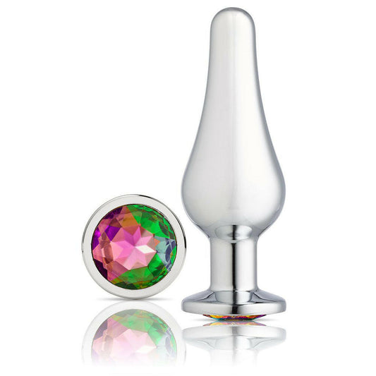 Cloud 9 Novelties Gems Silver Chrome Tall Plug - Small - TemptationsCloud 9 NoveltiesTemptationsWTC306