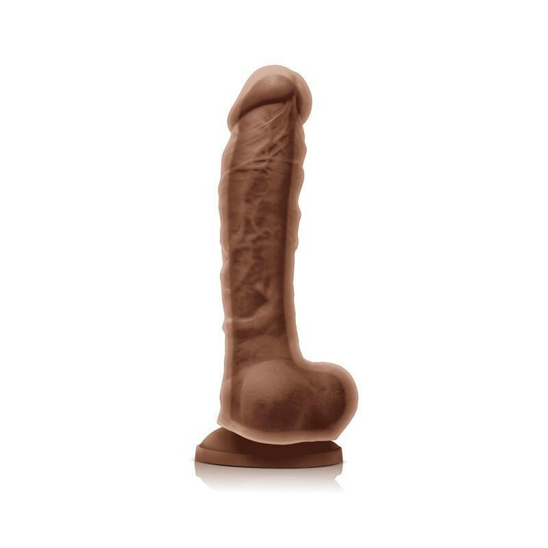 Colours - Dual Density - 8" Dildo - Brown - TemptationsnsnoveltiesTemptationsNSN-0403-22