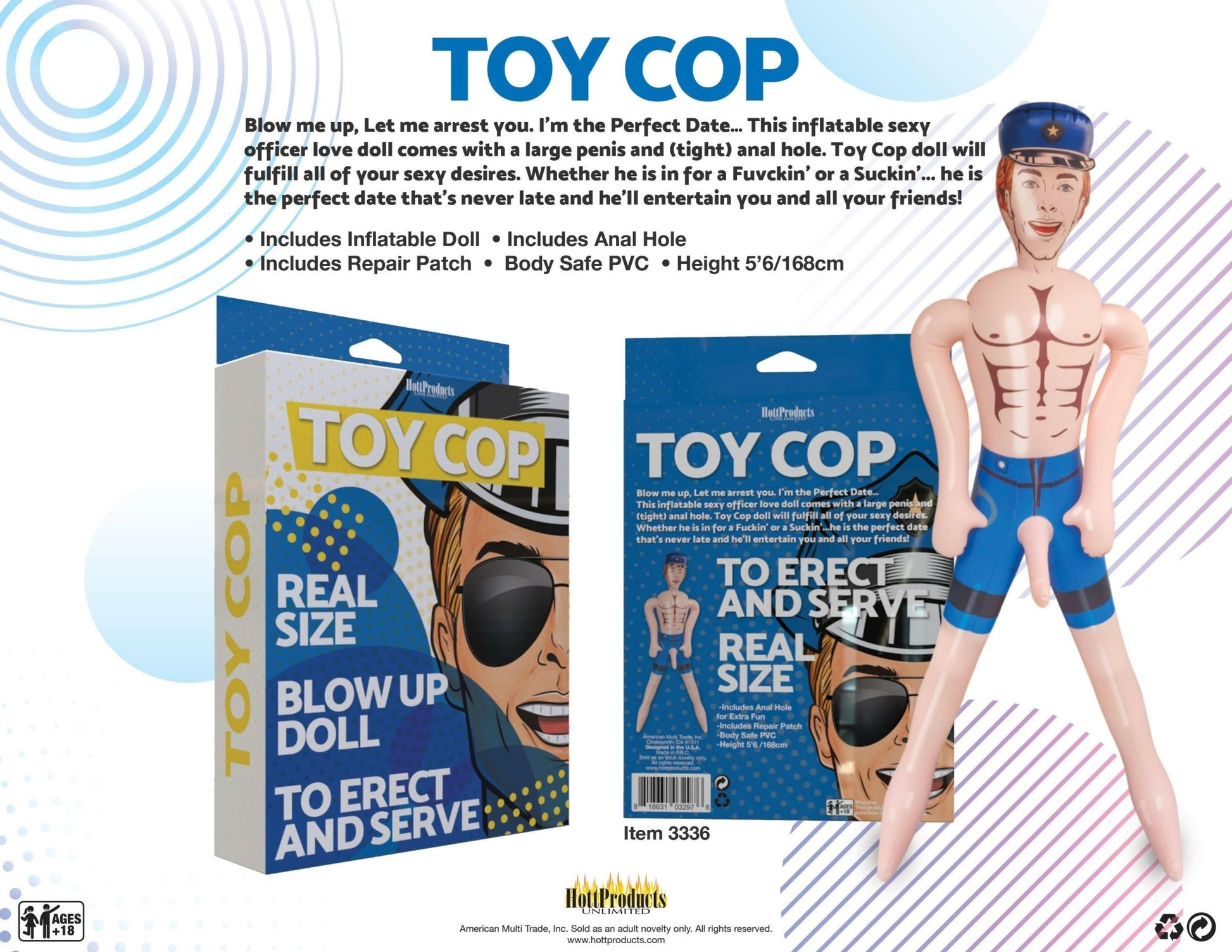 Cop - Inflatable Party Doll - TemptationsHott ProductsTemptationsHTP3336