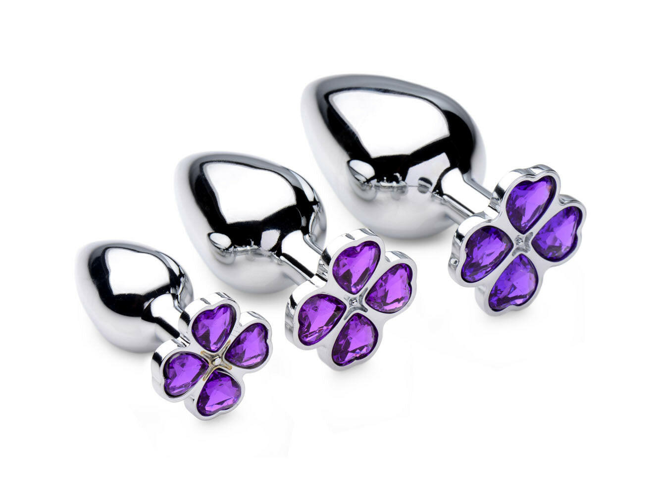 Violet Flower Gem Anal Plug Set BTYS-AG205