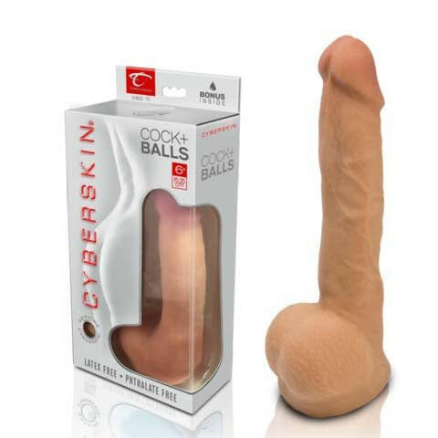 Cyberskin Cyber Cock With Balls - Medium - TemptationsTopcoTemptationsTS1070057