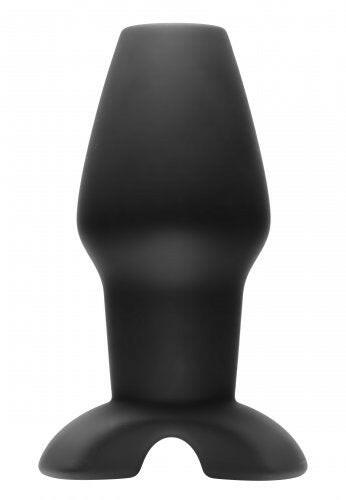 Invasion Hollow Silicone Anal Plug - Large - Black MS-AD926LG