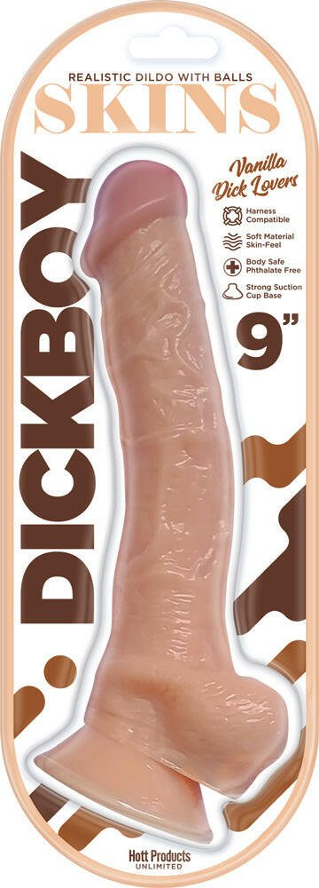 Dickboy - Skins - Dildo With Balls - 9 Inch - Vanilla Dick Lovers - TemptationsHott ProductsTemptationsHP3363