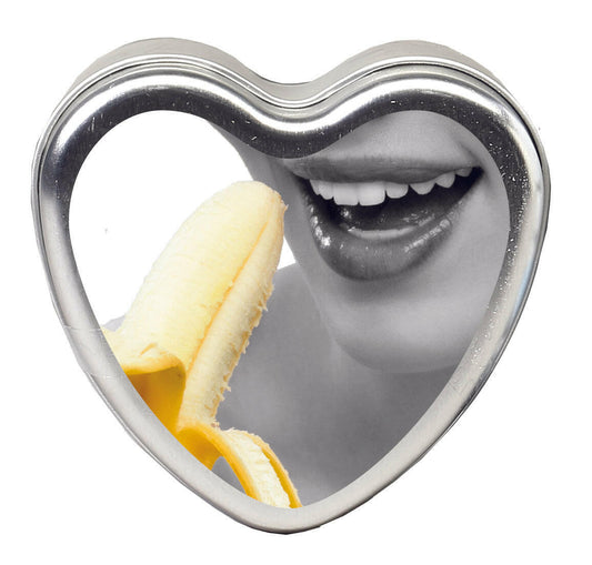 Edible Heart Candle - Banana - 4 Oz. - TemptationsEarthly BodyTemptationsEB-HSCK010