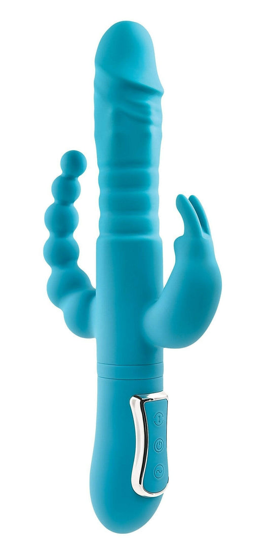 Eve's Thrusting Triple Joy Rabbit - Teal - TemptationsSale SpecialsTemptationsAE-BL-0068-2