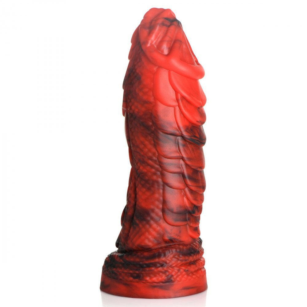 Fire Dragon Red Scaly Silicone Dildo - Red - TemptationsXR Brands Creature CocksTemptationsCC-AH043-RED