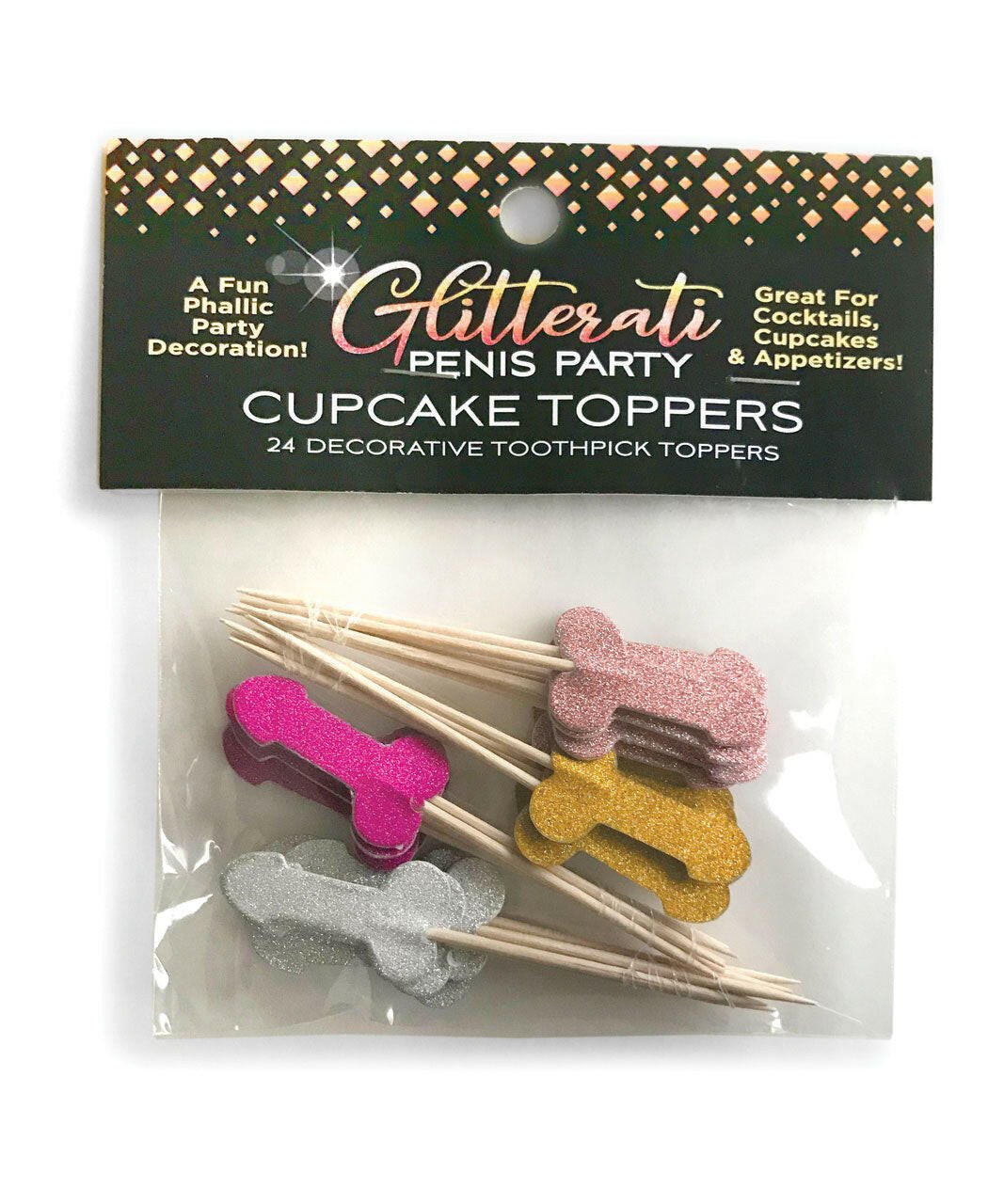 Glitterati Penis Party Picks - TemptationsLittle GenieTemptationsLG-CP1064