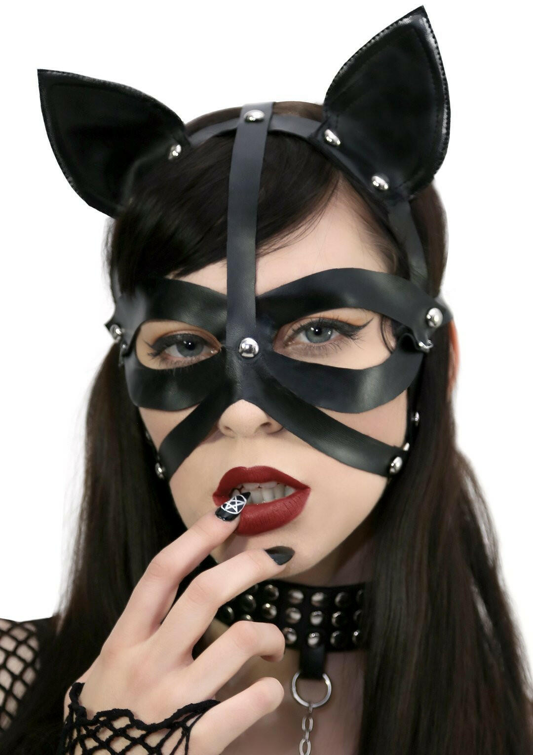 Harness Cat Mask Black - TemptationsLeg AvenueTemptationsLA-3754