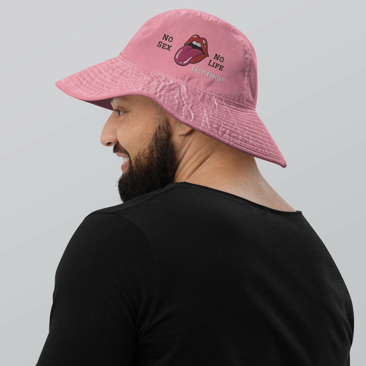 Wide brim bucket hat NO SEX NO LIFE SXCT