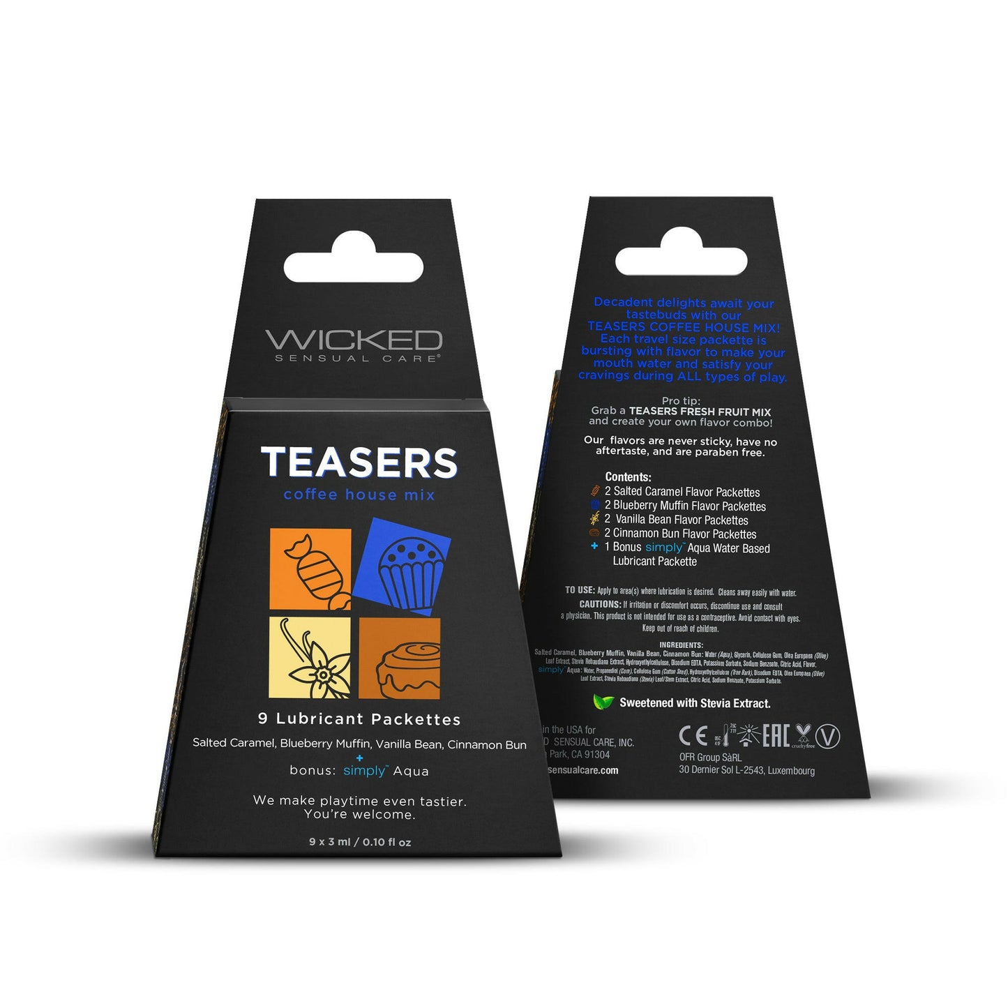 Teasers Coffee House Mix - 9 Lubricant Packettes - 2 Each WS-99500